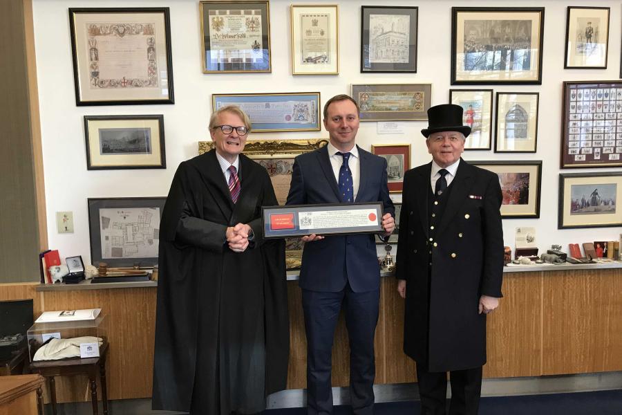 RG's Director becomes a Freeman of the City of London